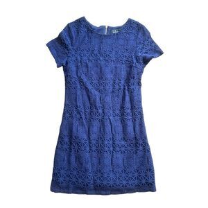 Lulu’s  Navy Blue Textured Lace Dress SMALL  NWT